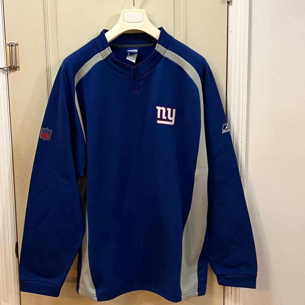 Reebok NFL Team Apparel Men's 2XL 100% Polyester L/S Pullover Sweatshirt. Blue.